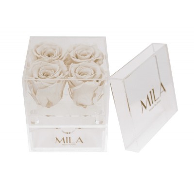 Produit Mila-Roses-00506 Mila Acrylic Mini Bijou - White Cream