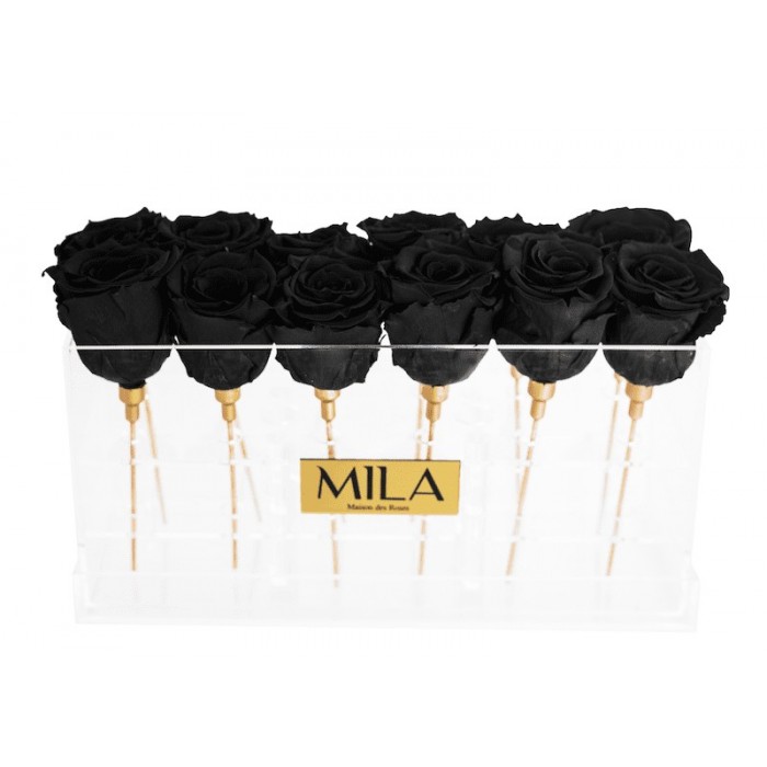Mila Acrylic Table - Black Velvet