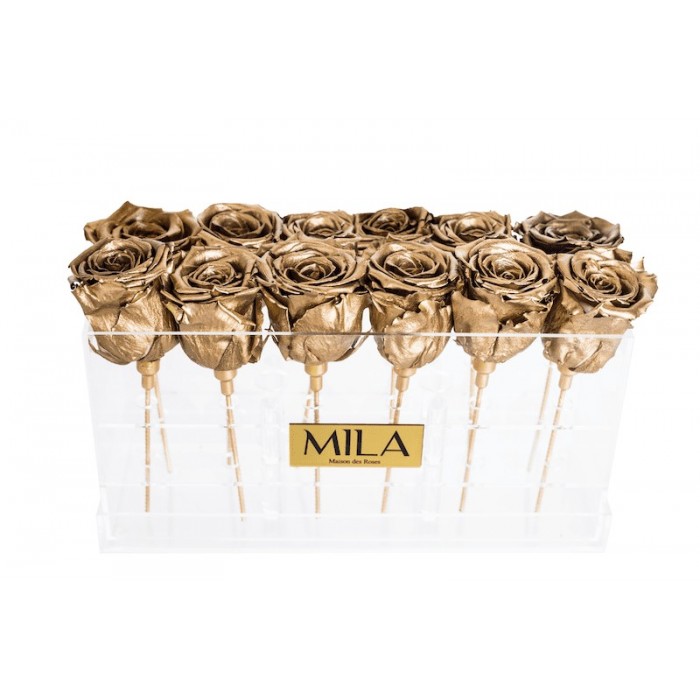 Mila Acrylic Table - Metallic Gold