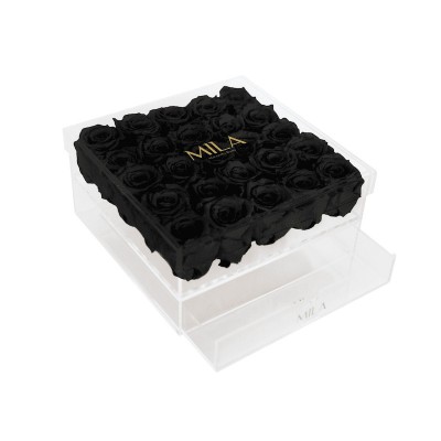 Produit Mila-Roses-00553 Mila Acrylic Large Bijou - Black Velvet