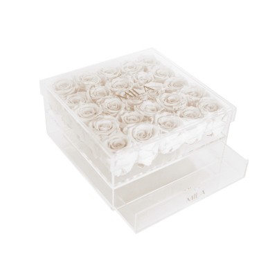 Produit Mila-Roses-00554 Mila Acrylic Large Bijou - White Cream