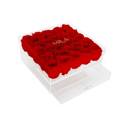 Produit Mila-Roses-00558 Mila Acrylic Large Bijou - Rouge Amour