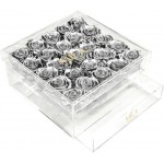  Mila-Roses-00563 Mila Acrylic Large Bijou - Metallic Silver
