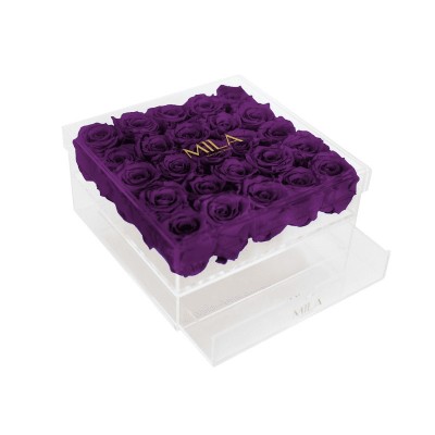 Produit Mila-Roses-00572 Mila Acrylic Large Bijou - Velvet purple