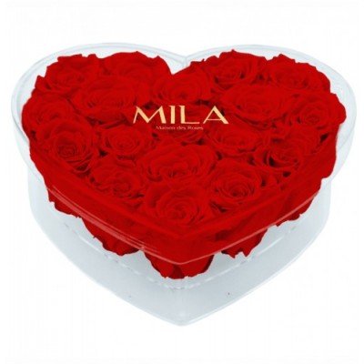 Produit Mila-Roses-00582 Mila Acrylic Large Heart - Rouge Amour