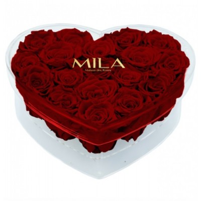 Produit Mila-Roses-00583 Mila Acrylic Large Heart - Rubis Rouge
