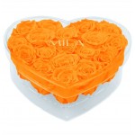 Mila-Roses-00584 Mila Acrylic Large Heart - Orange Bloom
