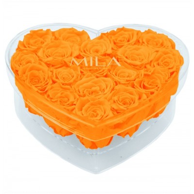 Produit Mila-Roses-00584 Mila Acrylic Large Heart - Orange Bloom