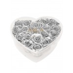  Mila-Roses-00587 Mila Acrylic Large Heart - Metallic Silver