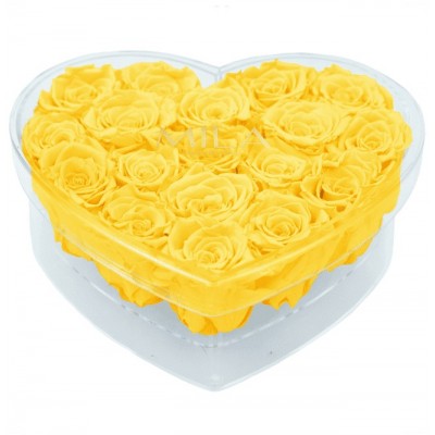 Produit Mila-Roses-00589 Mila Acrylic Large Heart - Yellow Sunshine