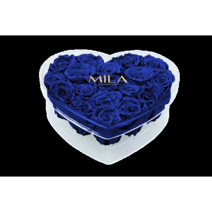 Mila Acrylic Large Heart - Royal blue