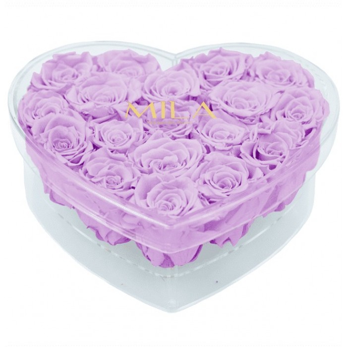 Mila Acrylic Large Heart - Lavender