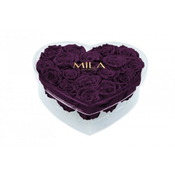 Mila Acrylic Large Heart - Velvet purple