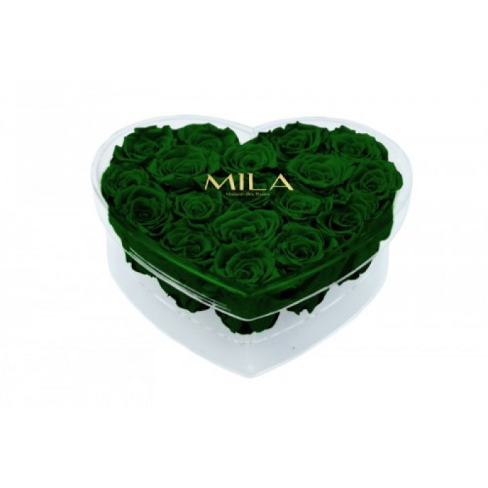Mila Acrylic Large Heart - Emeraude