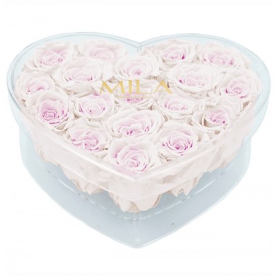 Produit Mila-Roses-00599 Mila Acrylic Large Heart - Pink bottom