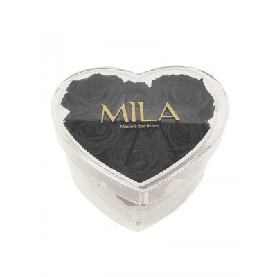 Produit Mila-Roses-00601 Mila Acrylic Small Heart - Black Velvet