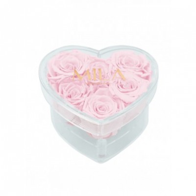 Produit Mila-Roses-00604 Mila Acrylic Small Heart - Pink Blush