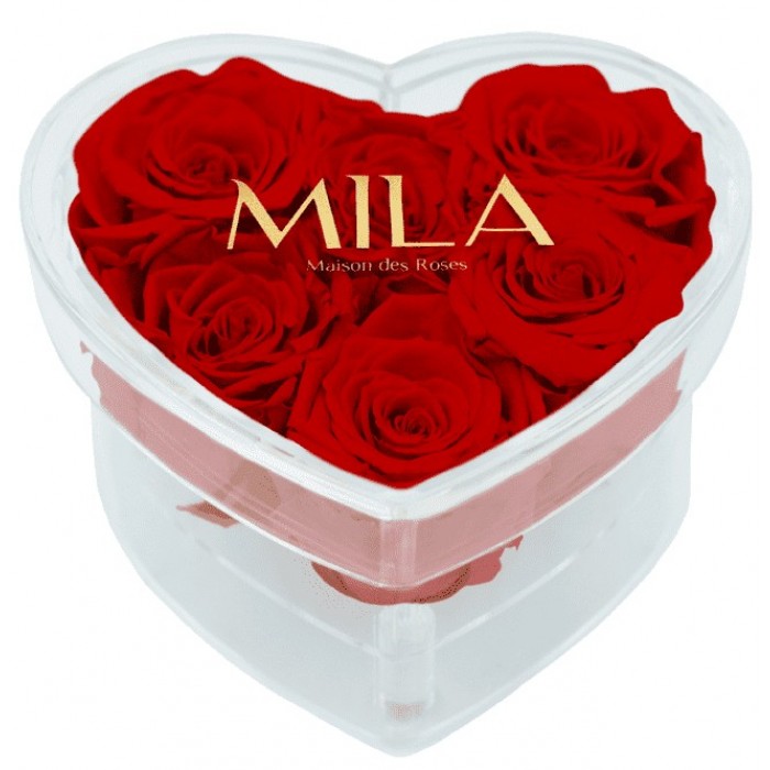 Mila Acrylic Small Heart - Rouge Amour