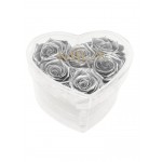  Mila-Roses-00611 Mila Acrylic Small Heart - Metallic Silver
