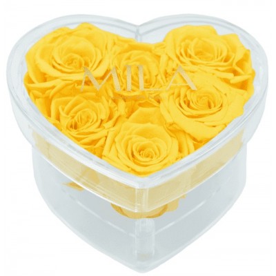 Produit Mila-Roses-00613 Mila Acrylic Small Heart - Yellow Sunshine