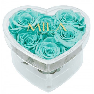 Produit Mila-Roses-00615 Mila Acrylic Small Heart - Aquamarine