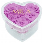  Mila-Roses-00618 Mila Acrylic Small Heart - Mauve