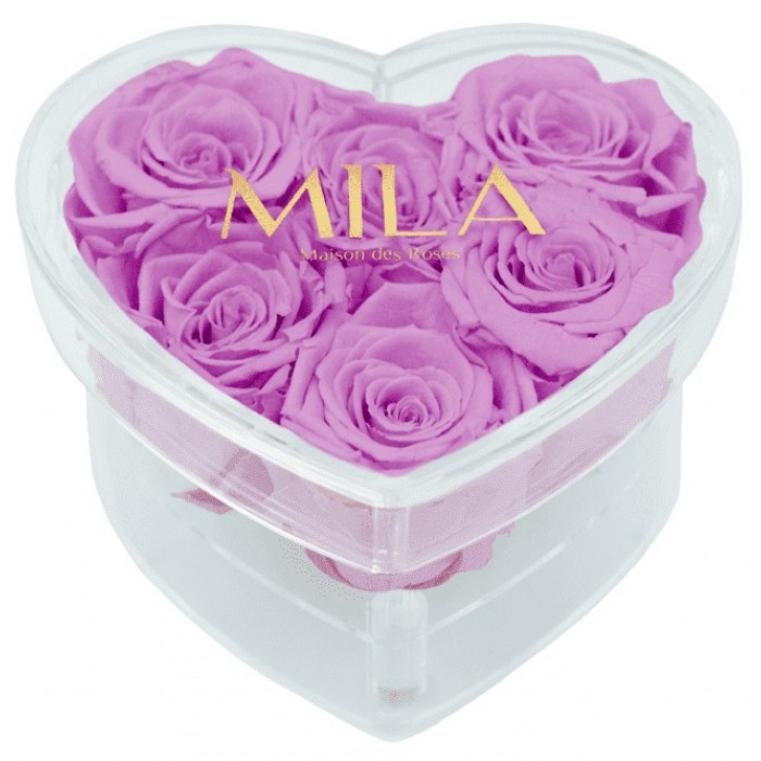 Mila Acrylic Small Heart - Mauve