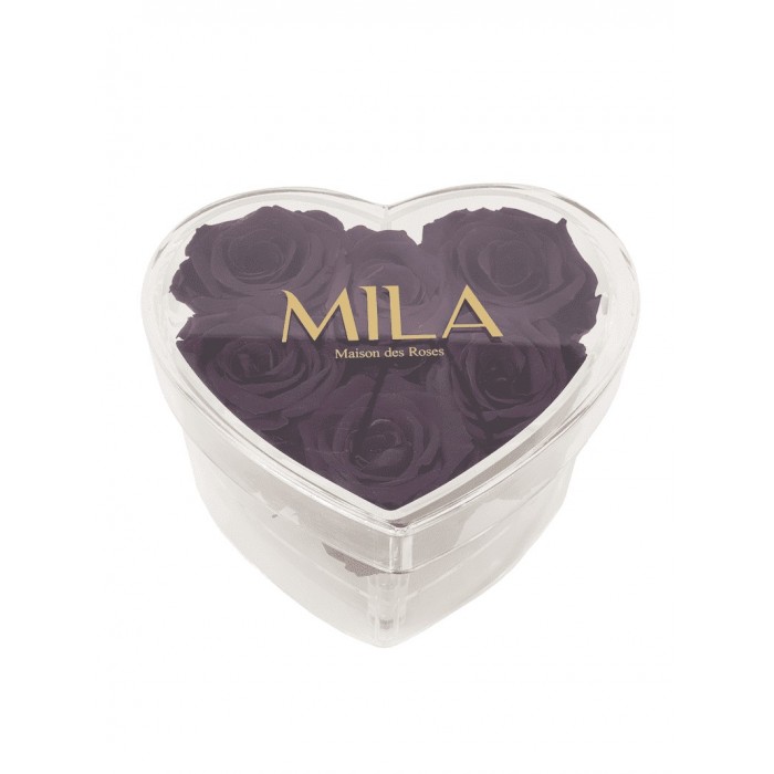 Mila Acrylic Small Heart - Velvet purple