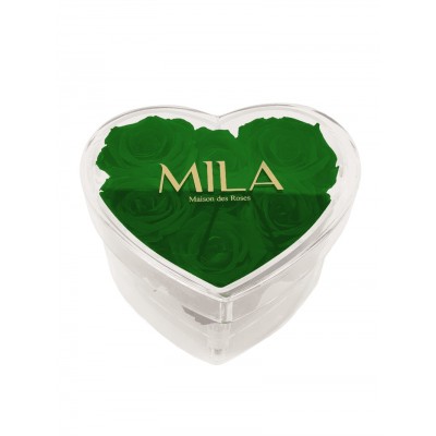 Produit Mila-Roses-00622 Mila Acrylic Small Heart - Emeraude