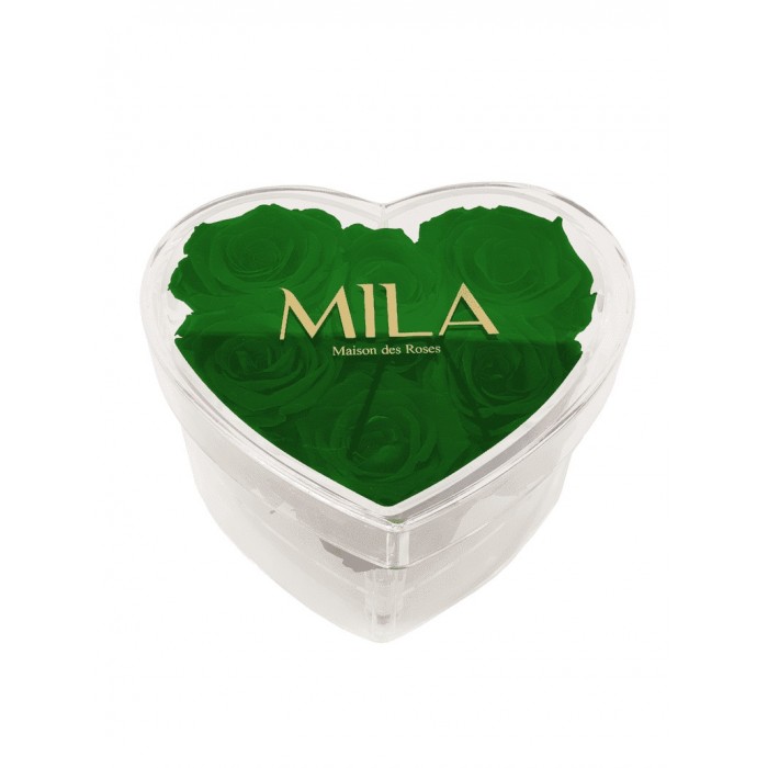 Mila Acrylic Small Heart - Emeraude