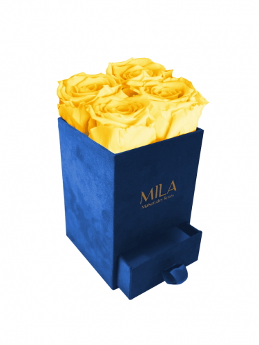 Produit Mila-Roses-00714 Mila Velvet Mini Royal Blue Velvet Mini - Yellow Sunshine