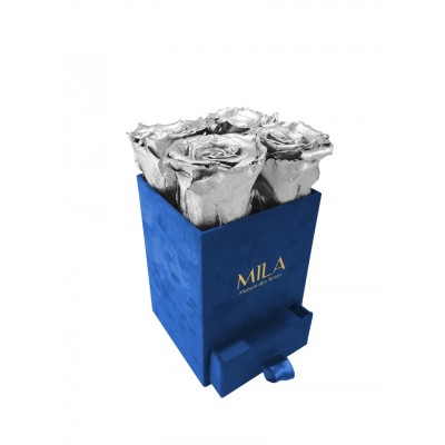 Produit Mila-Roses-00716 Mila Velvet Mini Royal Blue Velvet Mini - Metallic Silver