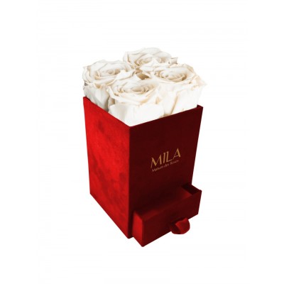 Produit Mila-Roses-00798 Mila Velvet Mini Red Velvet Mini - White Cream