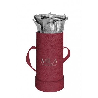 Produit Mila-Roses-00884 Mila Velvet Baby Burgundy Velvet Baby - Metallic Silver