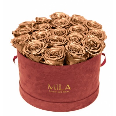 Produit Mila-Roses-00931 Mila Burgundy Velvet Large - Metallic Copper