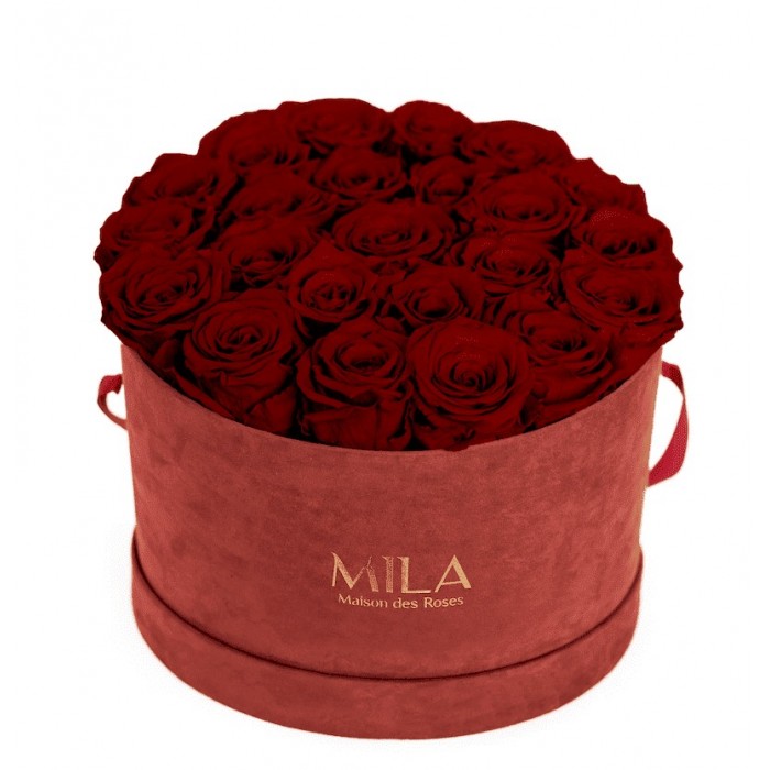 Mila Burgundy Velvet Large - Rubis Rouge