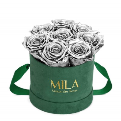 Produit Mila-Roses-01028 Mila Velvet Small Emeraude Velvet Small - Metallic Silver