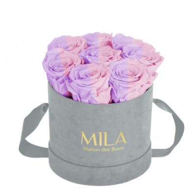 Produit Mila-Roses-01039 Mila Velvet Small Light Grey Velvet Small - Vintage rose
