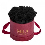  Mila-Roses-01085 Mila Velvet Small Burgundy Velvet Small - Black Velvet
