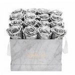  Mila-Roses-01100 Mila Medium Marble Marble - Metallic Silver