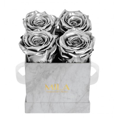 Produit Mila-Roses-01124 Mila Mini Marble Marble - Metallic Silver