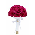  Mila-Roses-01162 Mila Large Bridal Bouquet - Fuchsia