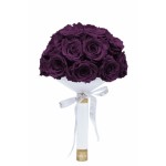  Mila-Roses-01163 Mila Large Bridal Bouquet - Velvet purple