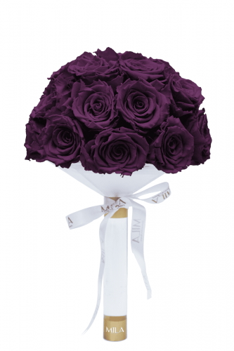 Produit Mila-Roses-01163 Mila Large Bridal Bouquet - Velvet purple