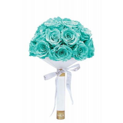 Produit Mila-Roses-01168 Mila Large Bridal Bouquet - Aquamarine