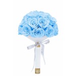  Mila-Roses-01169 Mila Large Bridal Bouquet - Baby blue