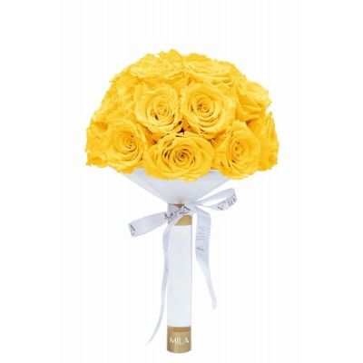 Produit Mila-Roses-01170 Mila Large Bridal Bouquet - Yellow Sunshine