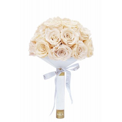 Produit Mila-Roses-01174 Mila Large Bridal Bouquet - Champagne