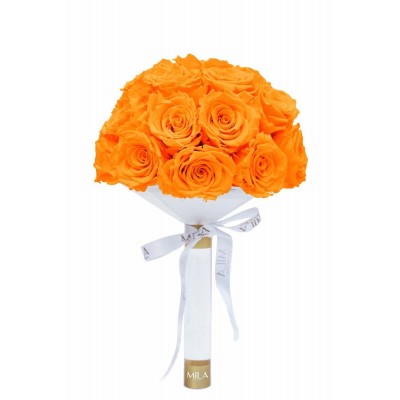 Produit Mila-Roses-01175 Mila Large Bridal Bouquet - Orange Bloom