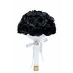  Mila-Roses-01181 Mila Large Bridal Bouquet - Black Velvet
